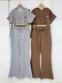 Casual Round Neck Short Sleeves Co-Ord Sets
